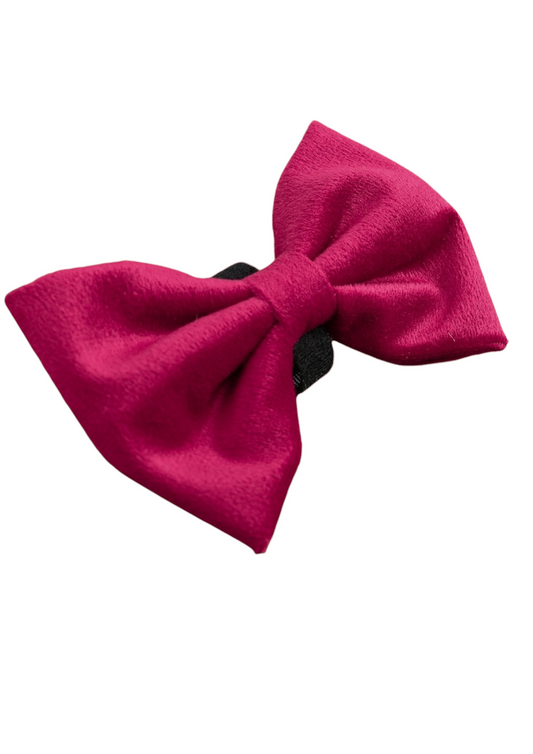 red velvet dog bow tie