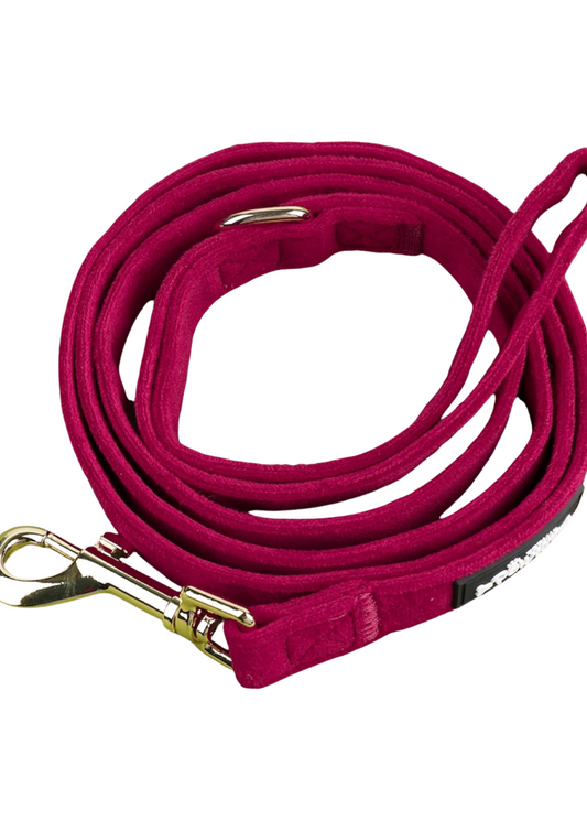 red velvet dog lead